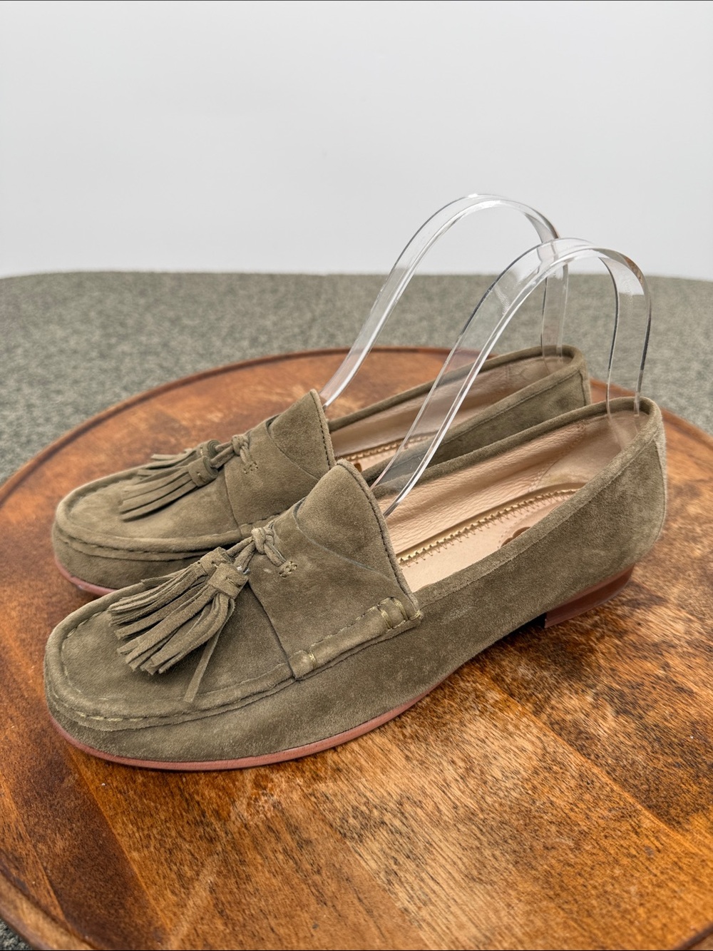 Sam Edelman Shoes Wm 6.5 M Therese Green Suede Tassel Loafers Slip On Flats